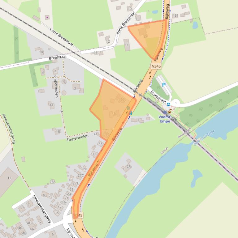 Kaart van postcodegebied 7399AC.