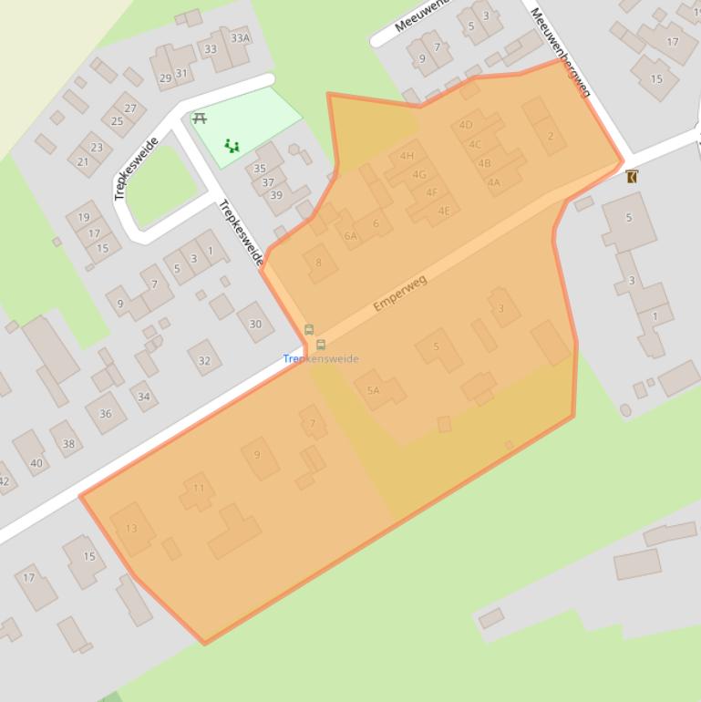 Kaart van postcodegebied 7399AD.