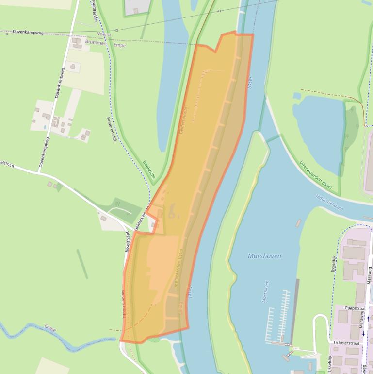 Kaart van postcodegebied 7399RA.