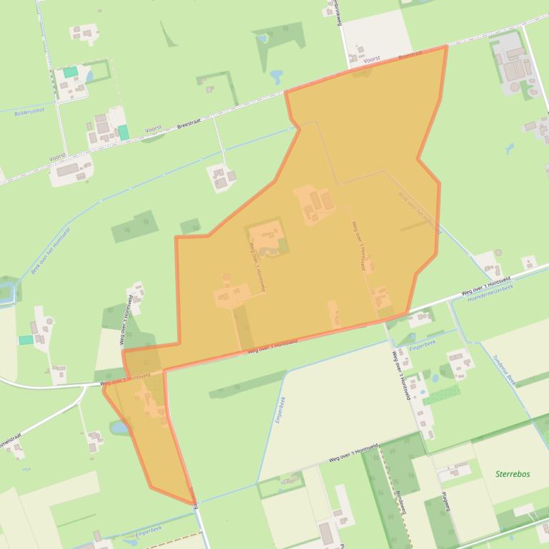 Kaart van postcodegebied 7399RJ.