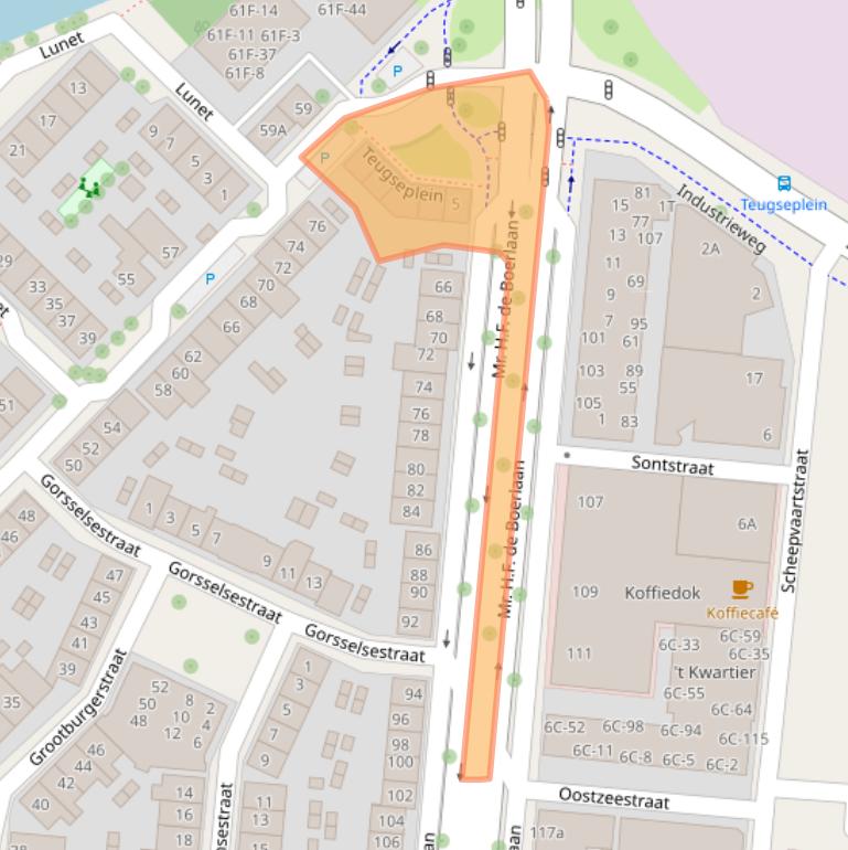 Kaart van postcodegebied 7411AN.