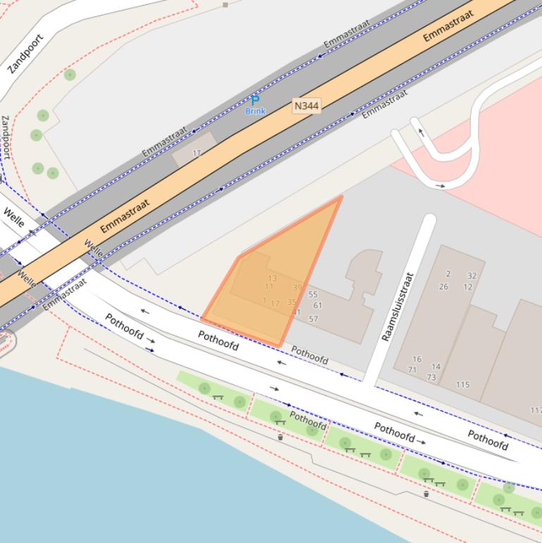 Kaart van postcodegebied 7411BH.