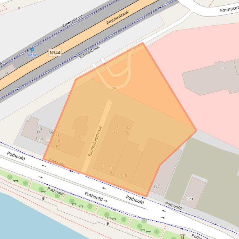 Kaart van postcodegebied 7411BJ.