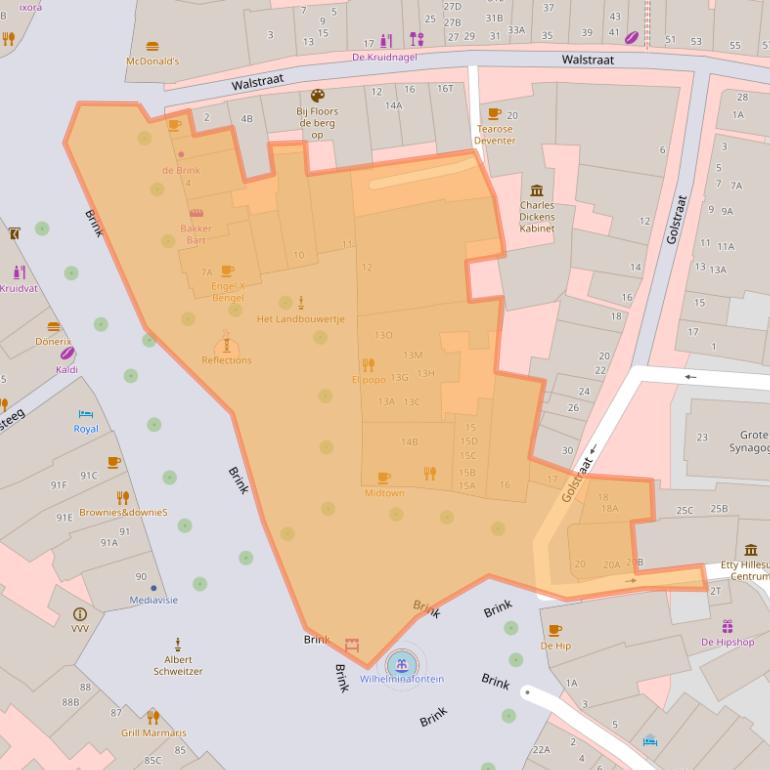 Kaart van postcodegebied 7411BR.