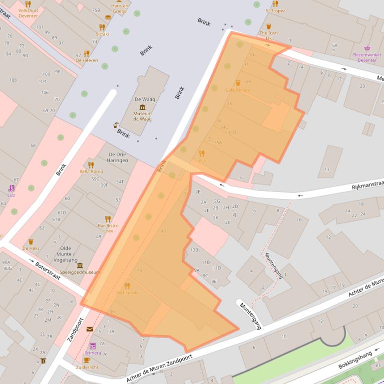 Kaart van postcodegebied 7411BT.