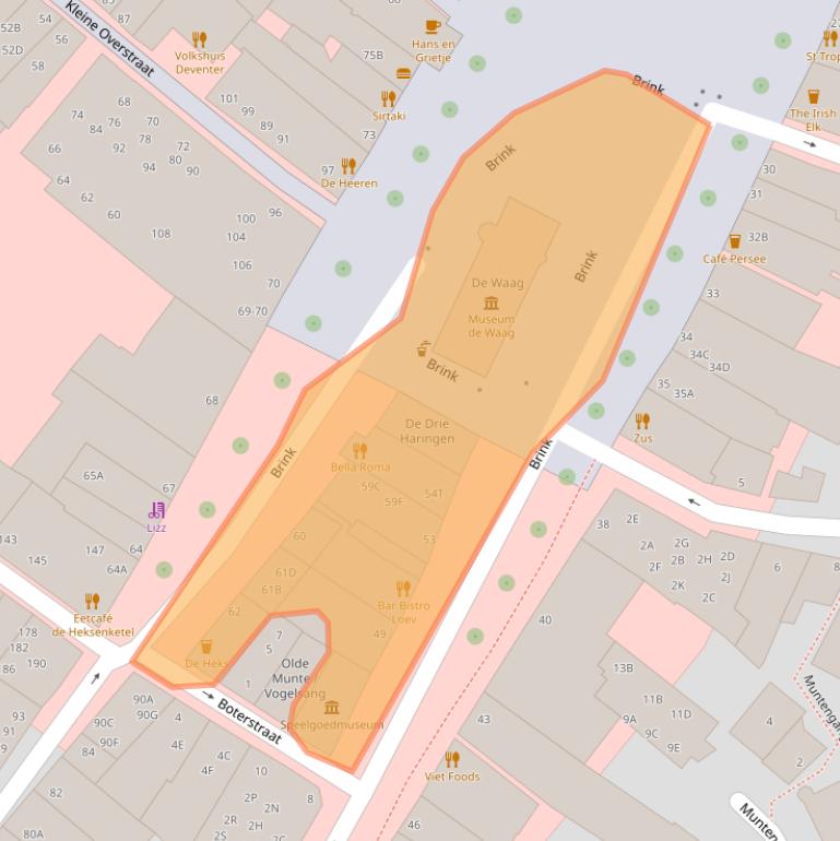 Kaart van postcodegebied 7411BV.