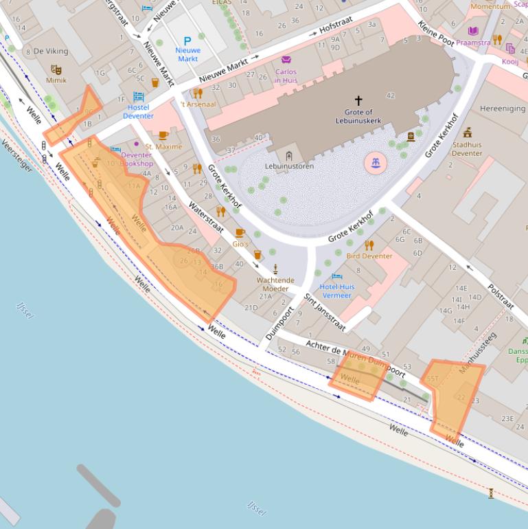 Kaart van postcodegebied 7411CA.