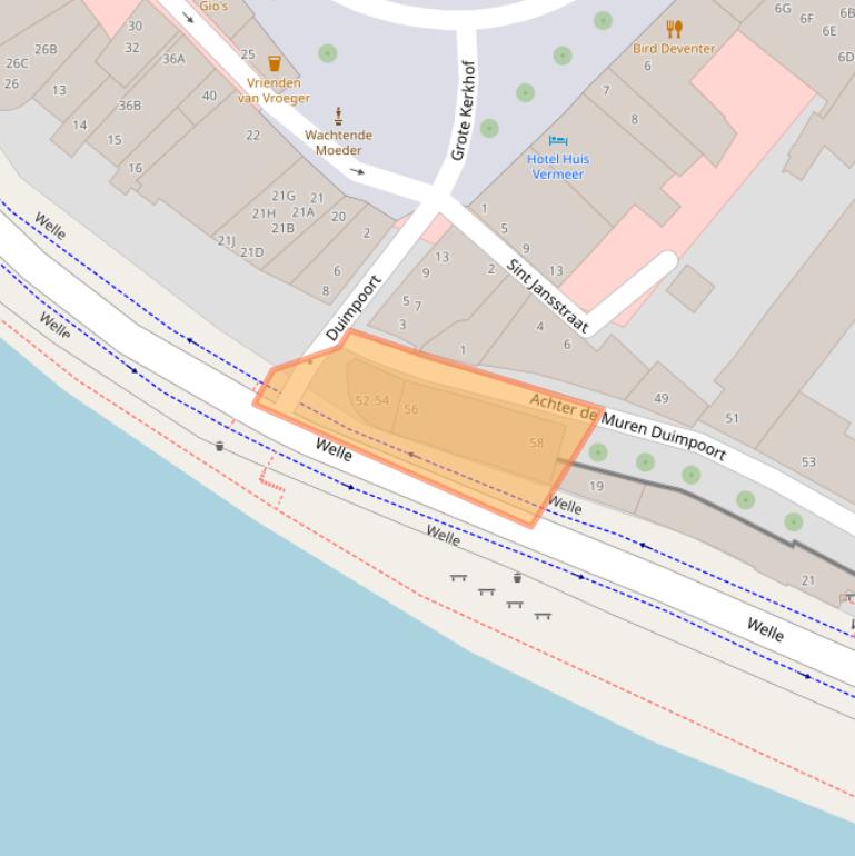 Kaart van postcodegebied 7411CE.