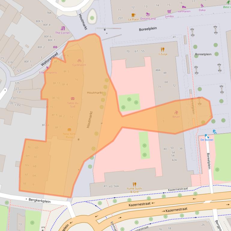 Kaart van postcodegebied 7411CG.