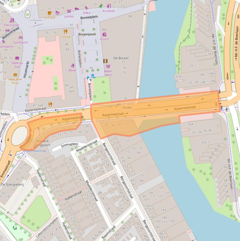 Kaart van postcodegebied 7411CJ.