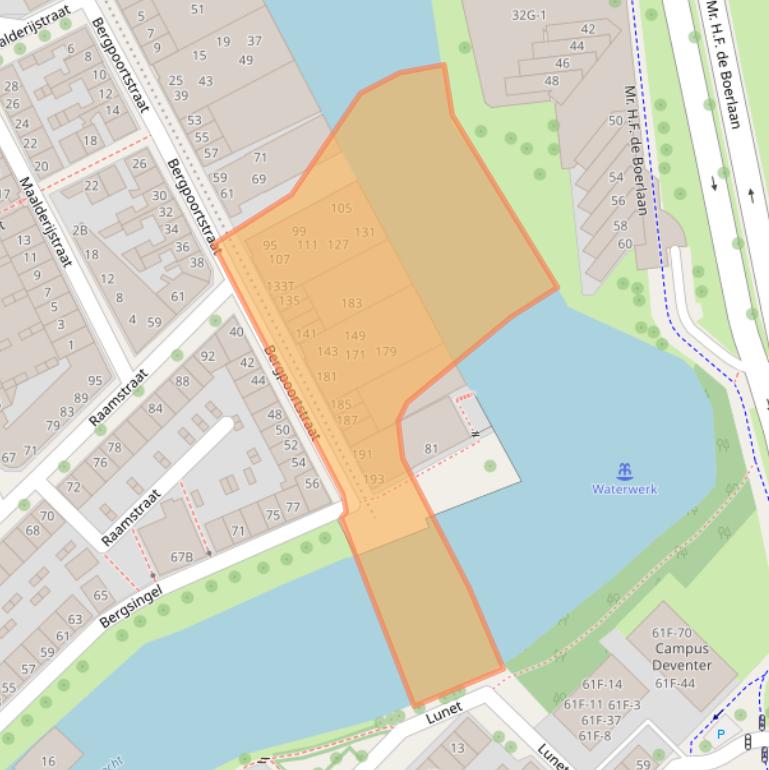 Kaart van postcodegebied 7411CV.