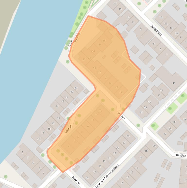 Kaart van postcodegebied 7411DB.