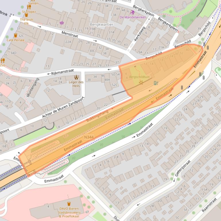 Kaart van postcodegebied 7411EM.