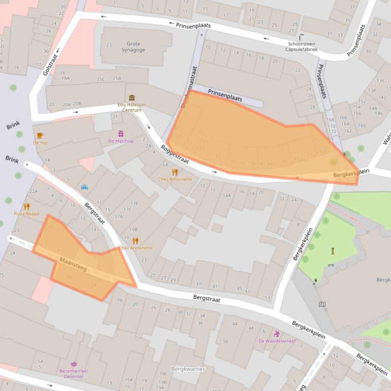 Kaart van postcodegebied 7411EV.
