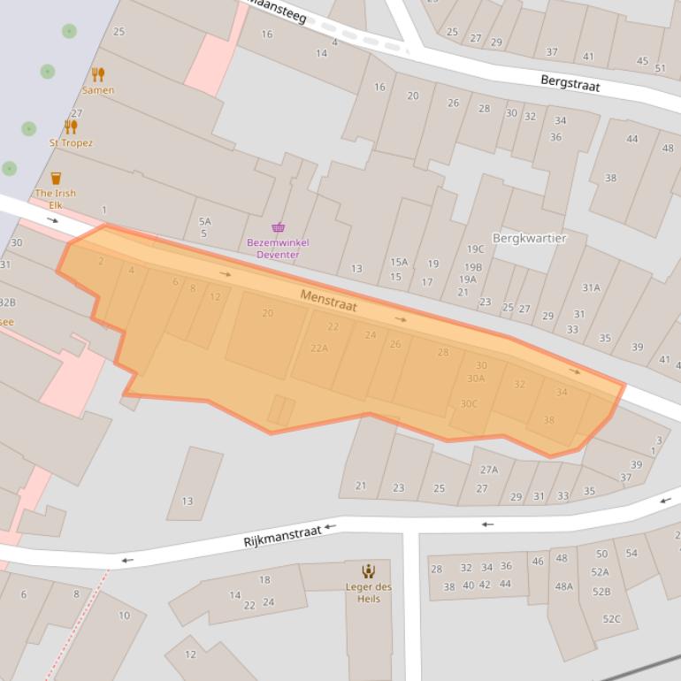 Kaart van postcodegebied 7411EZ.