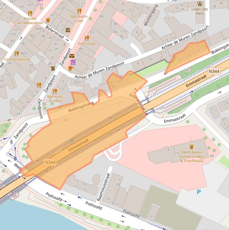 Kaart van postcodegebied 7411GG.