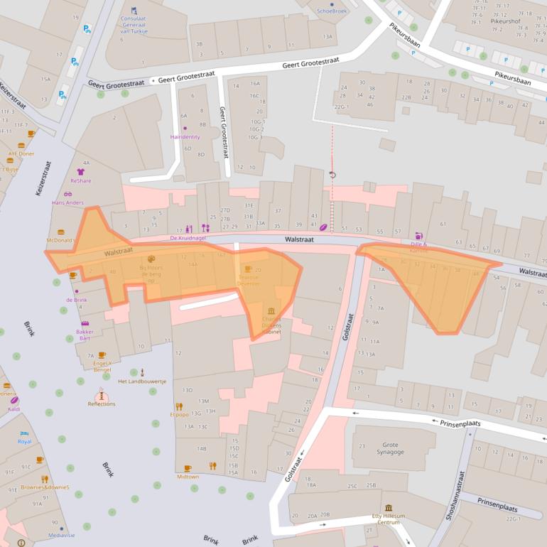 Kaart van postcodegebied 7411GM.