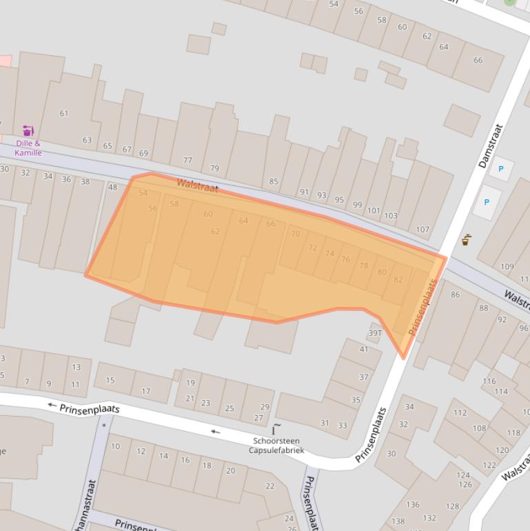 Kaart van postcodegebied 7411GN.