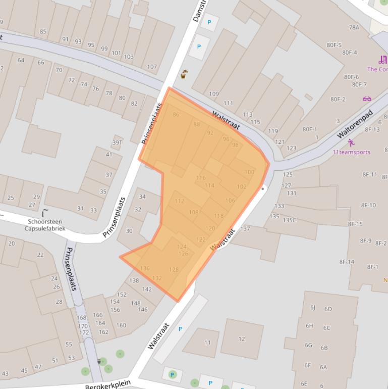 Kaart van postcodegebied 7411GP.