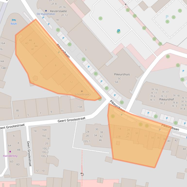 Kaart van postcodegebied 7411GV.