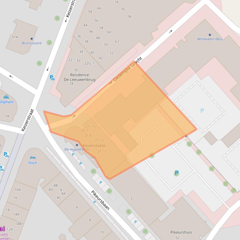 Kaart van postcodegebied 7411GX.