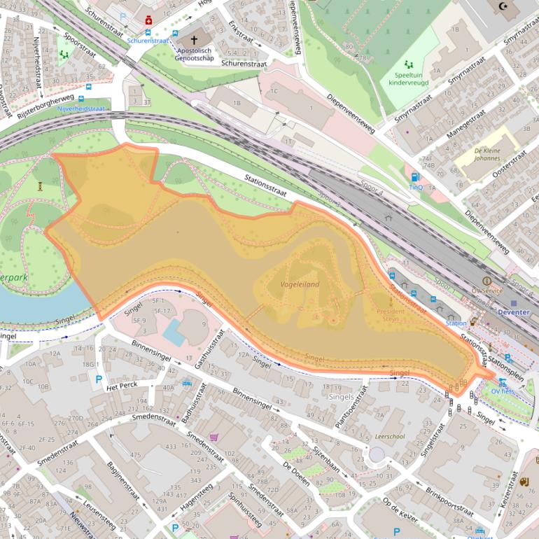 Kaart van postcodegebied 7411HA.