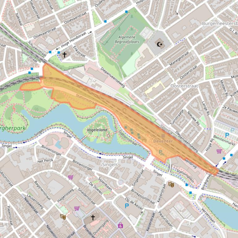 Kaart van postcodegebied 7411HB.