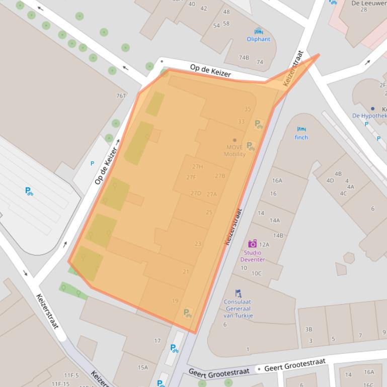 Kaart van postcodegebied 7411HD.