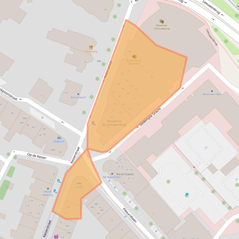 Kaart van postcodegebied 7411HH.