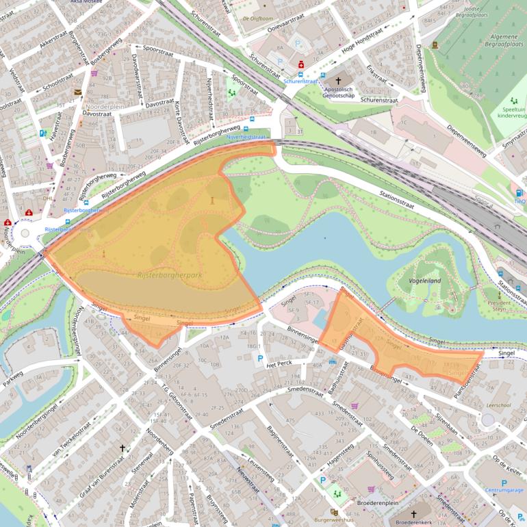 Kaart van postcodegebied 7411HV.