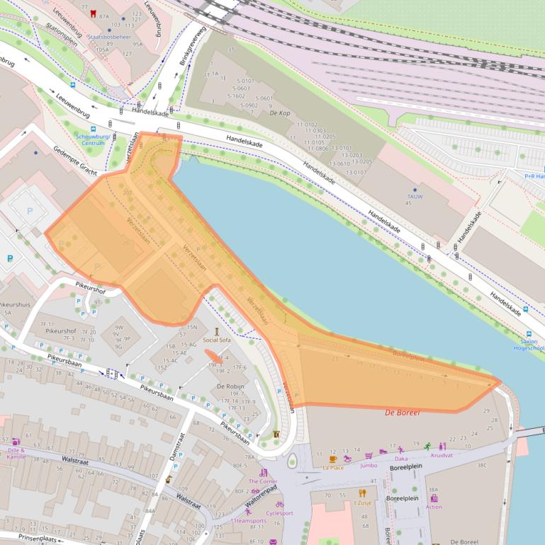 Kaart van postcodegebied 7411HX.
