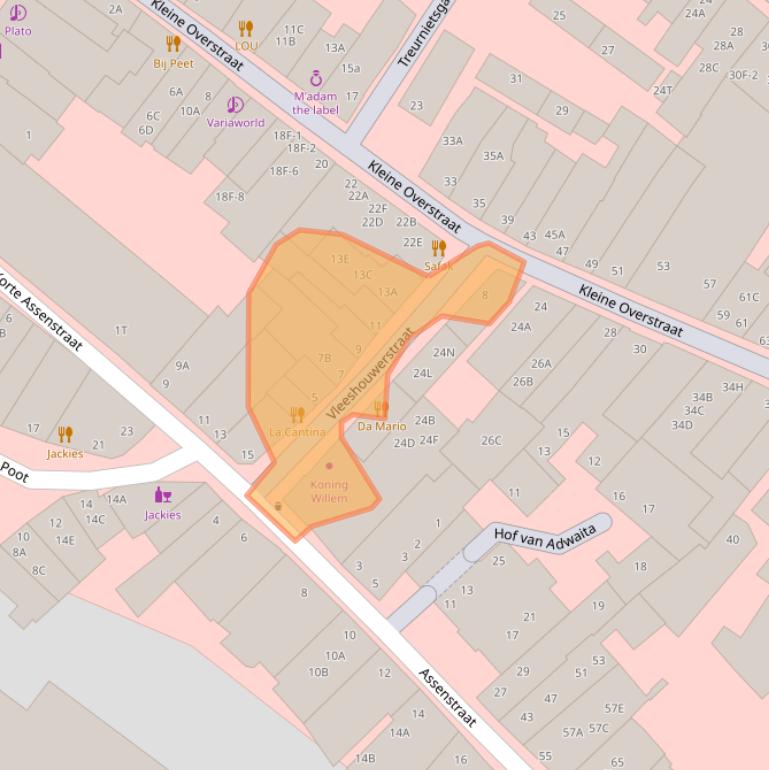 Kaart van postcodegebied 7411JN.