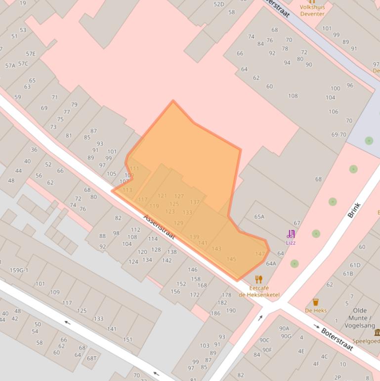 Kaart van postcodegebied 7411JZ.