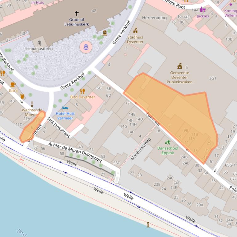 Kaart van postcodegebied 7411KA.