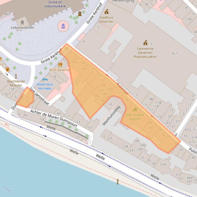 Kaart van postcodegebied 7411KB.