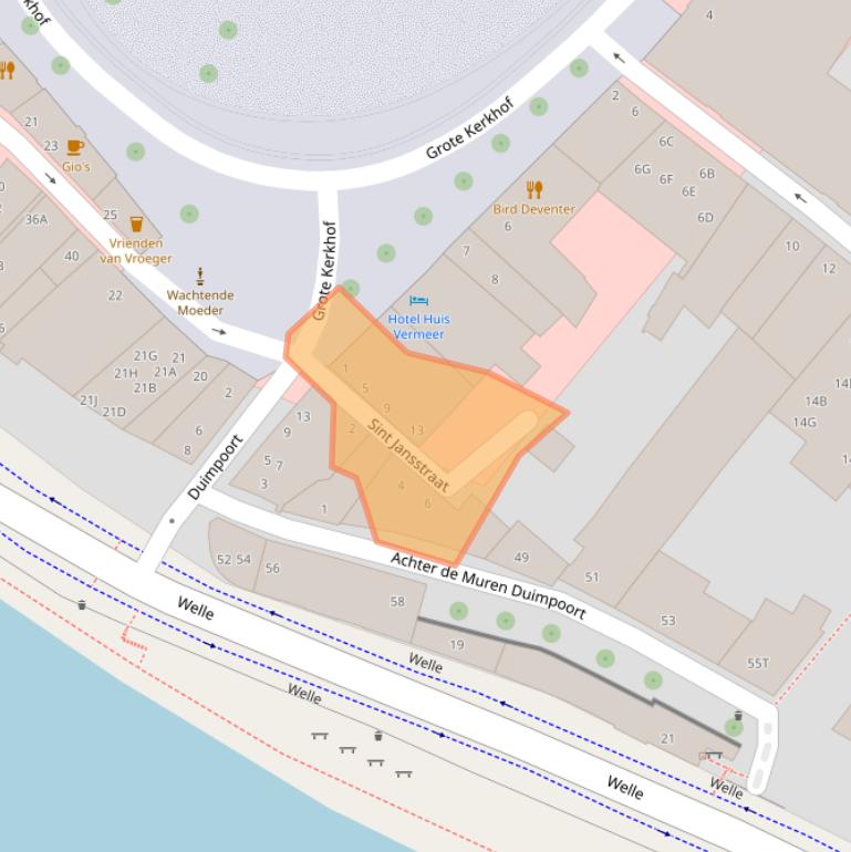 Kaart van postcodegebied 7411KD.