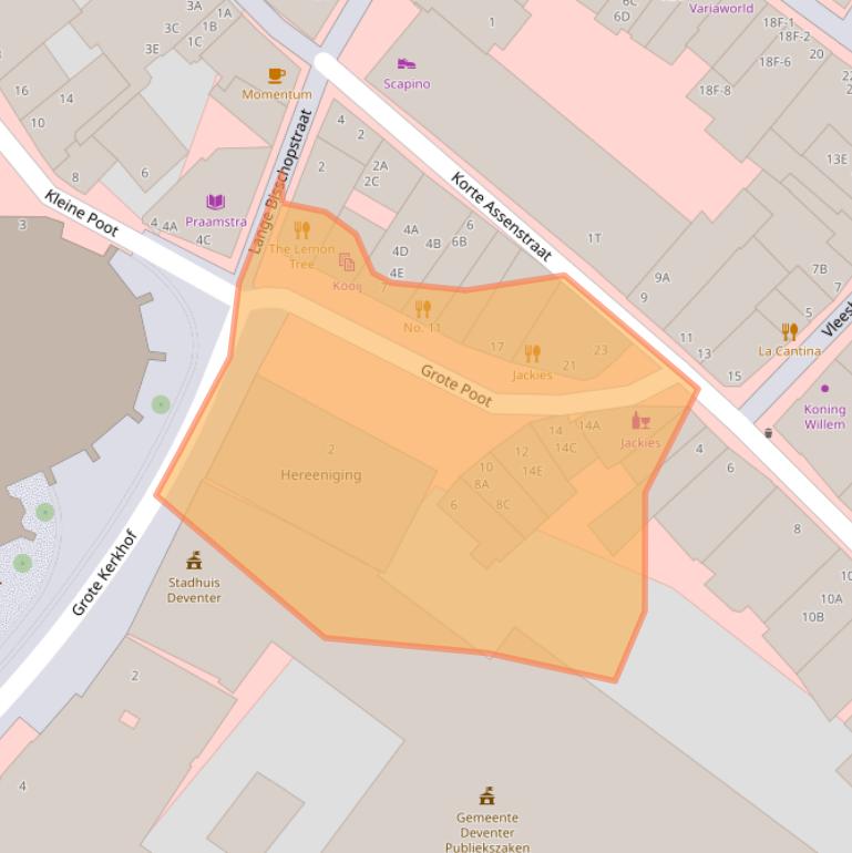 Kaart van postcodegebied 7411KE.