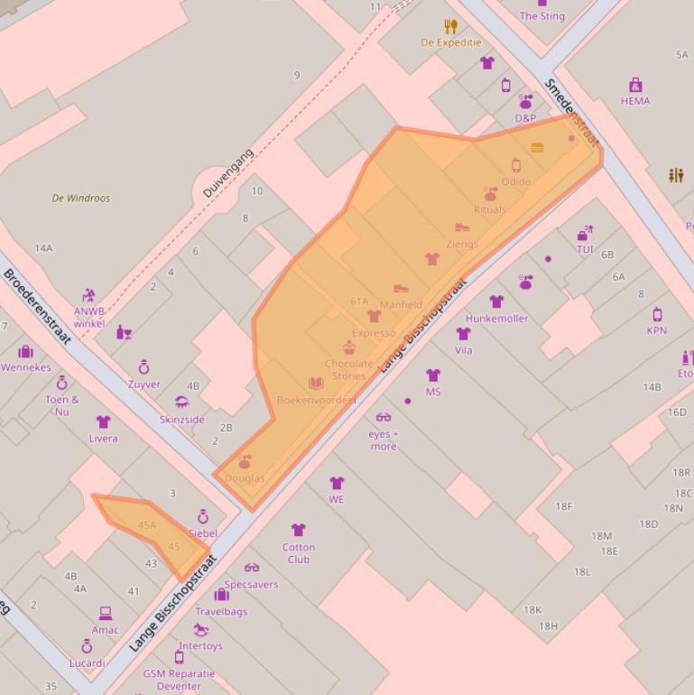 Kaart van postcodegebied 7411KJ.