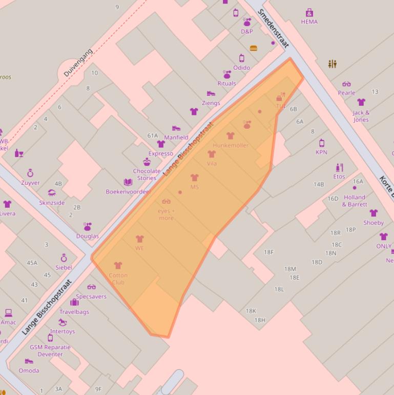 Kaart van postcodegebied 7411KN.