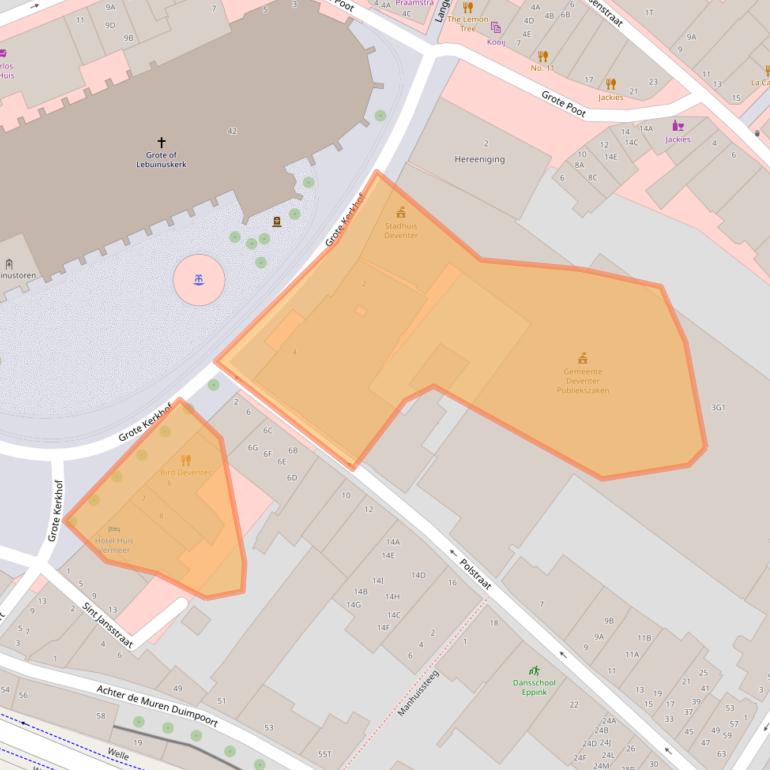 Kaart van postcodegebied 7411KT.