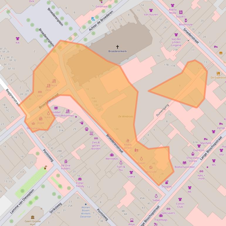 Kaart van postcodegebied 7411LB.