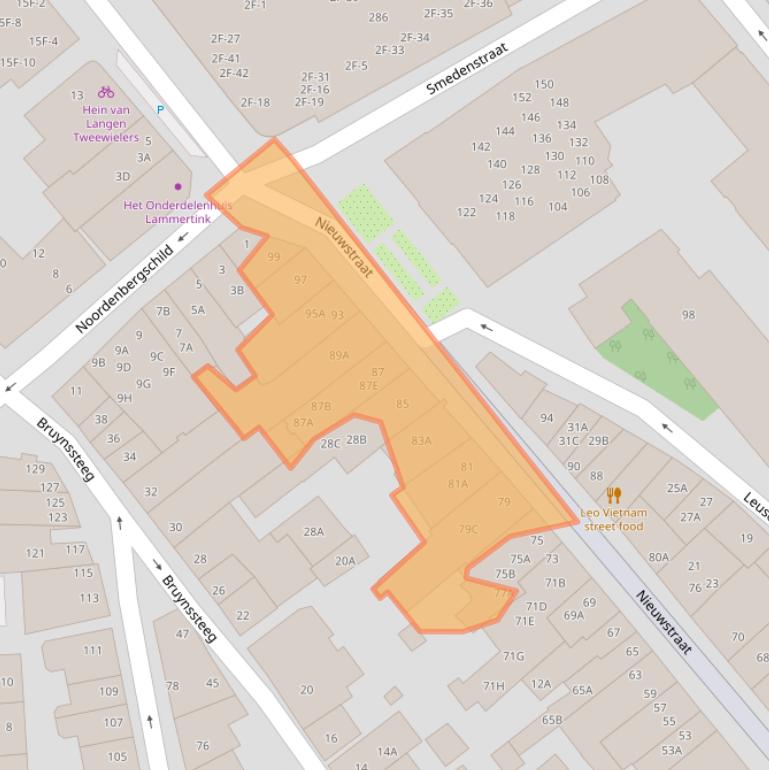 Kaart van postcodegebied 7411LK.