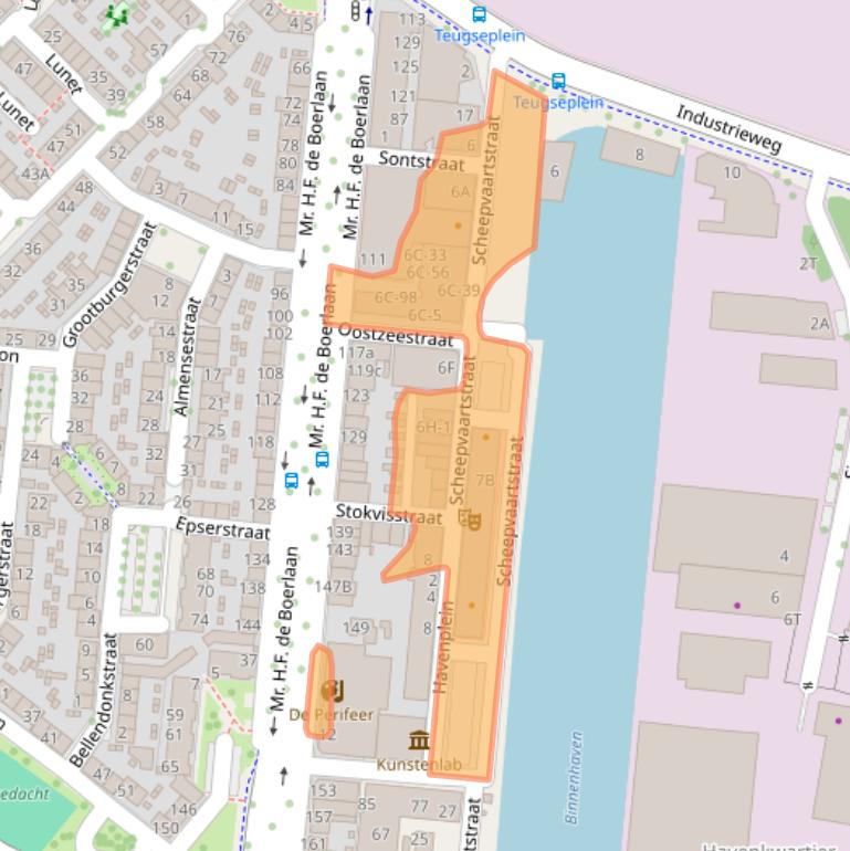 Kaart van postcodegebied 7411MB.