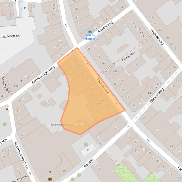 Kaart van postcodegebied 7411NB.