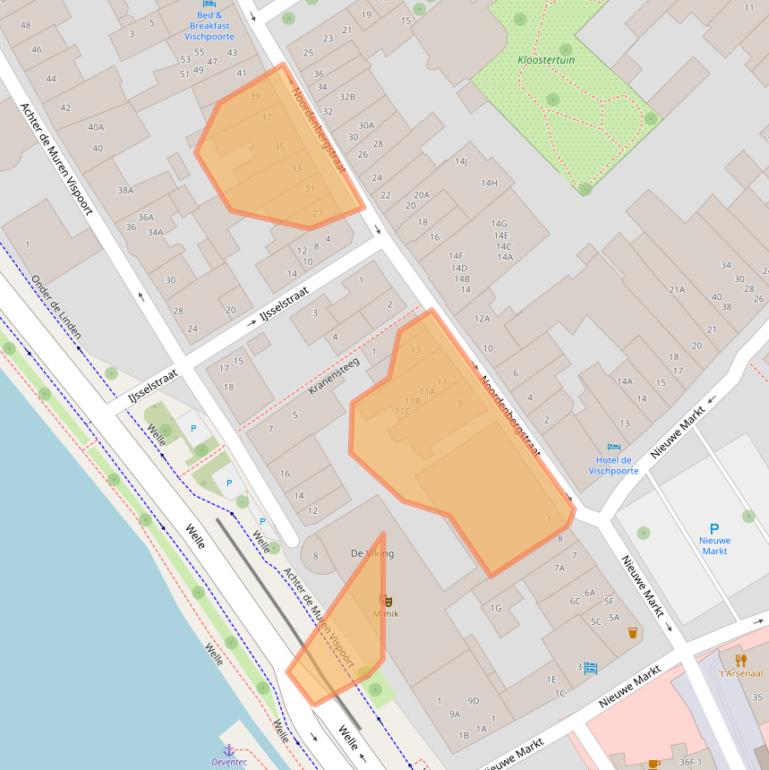 Kaart van postcodegebied 7411NJ.