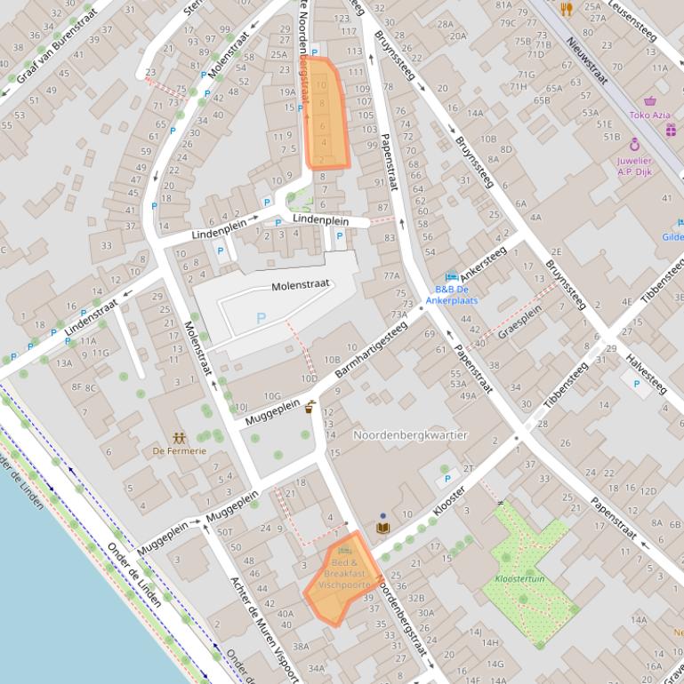 Kaart van postcodegebied 7411NK.