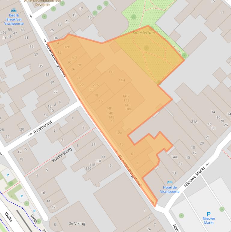 Kaart van postcodegebied 7411NL.