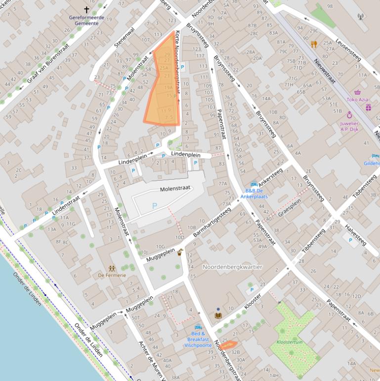 Kaart van postcodegebied 7411NM.