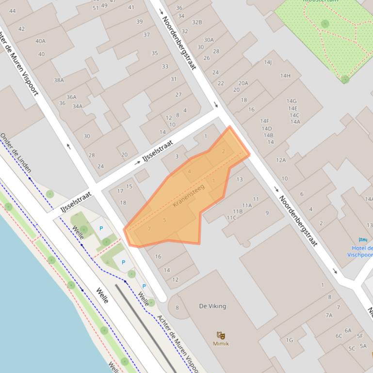 Kaart van postcodegebied 7411NN.