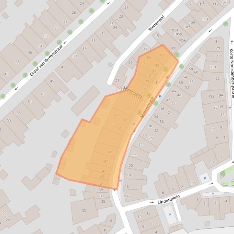 Kaart van postcodegebied 7411NR.